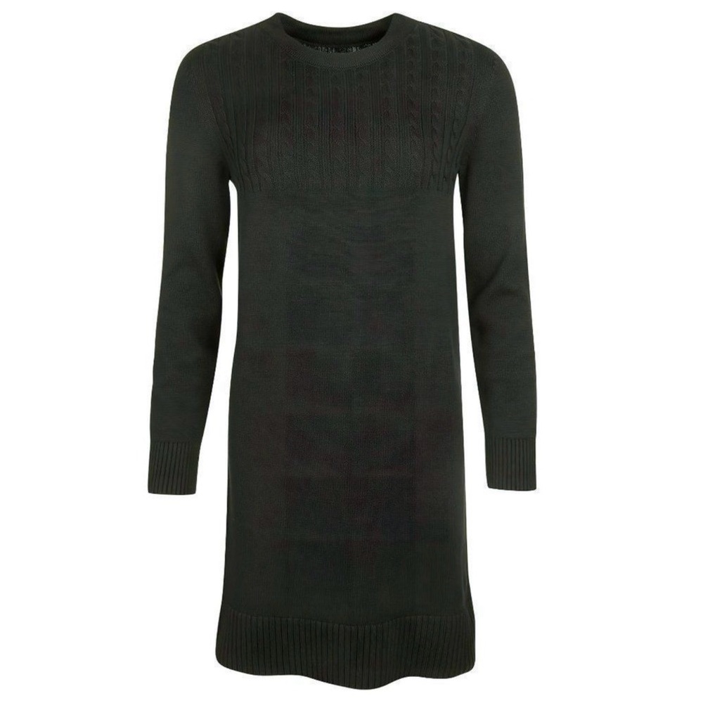 NWT Barbour Stitch Guernsey Dress Olive 14 - Picture 4 of 16